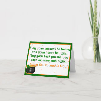 Irish Proverb 1 St. Patrick's Day Grußkarte Karte