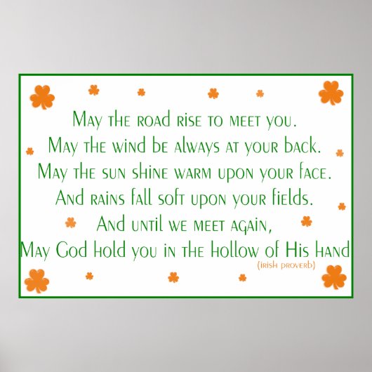 Irish Proverb 2 Print Poster (Vorne)