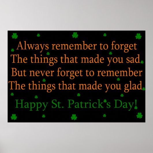 Irish Proverb 3 - Print Poster (Vorne)