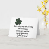 Irish Proverb 3 St. Patrick's Day Grußkarte Karte (Gelbe Blume)