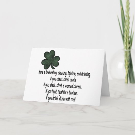 Irish Proverb 3 St. Patrick's Day Grußkarte Karte (Vorderseite)
