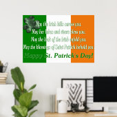 Irish Proverb 5 - Irish Flag Print Poster (Heimbüro)
