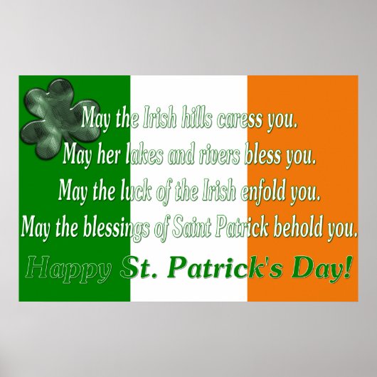 Irish Proverb 5 - Irish Flag Print Poster (Vorne)