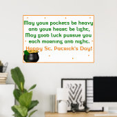 Irish Proverb 6 Print Poster (Heimbüro)