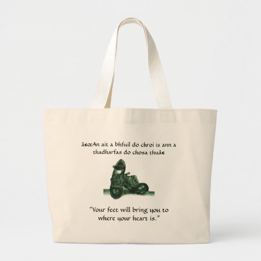 Irish Proverb Bag Jumbo Stoffbeutel (Vorne)