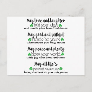 Irish Proverb Blessing Postkarte