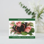 Irish Proverb Happy Birthday Butterfly PC Postcard Postkarte (Stehend Vorderseite)