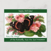 Irish Proverb Happy Birthday Butterfly PC Postcard Postkarte (Vorderseite)