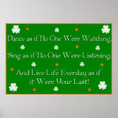 Irish Proverb Print Poster (Vorne)