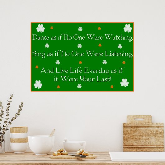 Irish Proverb Print Poster (Küche)
