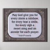 Irish Proverb — Print Poster (Vorne)