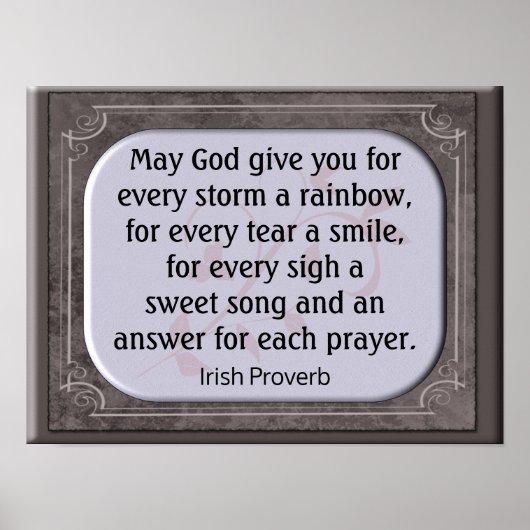 Irish Proverb — Print Poster (Vorne)