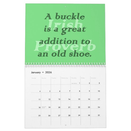 Irish Proverbs Kalender (Jan 2026)