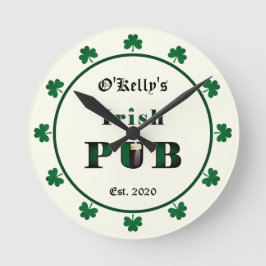 Irish Pub Bar Tavern Acryl Wall Clock Runde Wanduhr