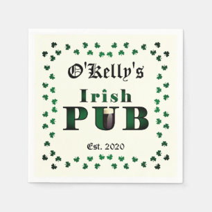 Irish Pub Bar Tavern Cocktail Drink Napkin Serviette