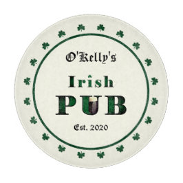 Irish Pub Bar Tavern Decorative Glass Schneidebrett