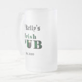 Irish Pub Bar Tavern Mattiert Beer Tasse Brille (Vorderseite Links)