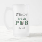 Irish Pub Bar Tavern Mattiert Beer Tasse Brille (Links)