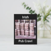 Irish Pub Crawl Postcard Postkarte (Stehend Vorderseite)