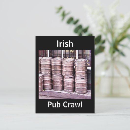 Irish Pub Crawl Postcard Postkarte (Stehend Vorderseite)
