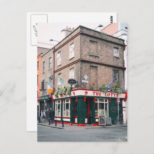 Irish Pub / Dublin Postkarte (Vorne/Hinten)