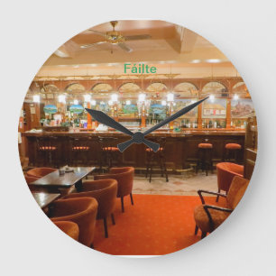 Irish Pub image for Round Wall Clock Große Wanduhr