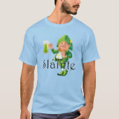 Irish Pub Leprechaun Toast Slainte T-Shirt (Vorderseite)