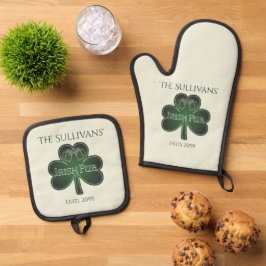 Irish Pub Ofenhandschuh & Topflappen-Set