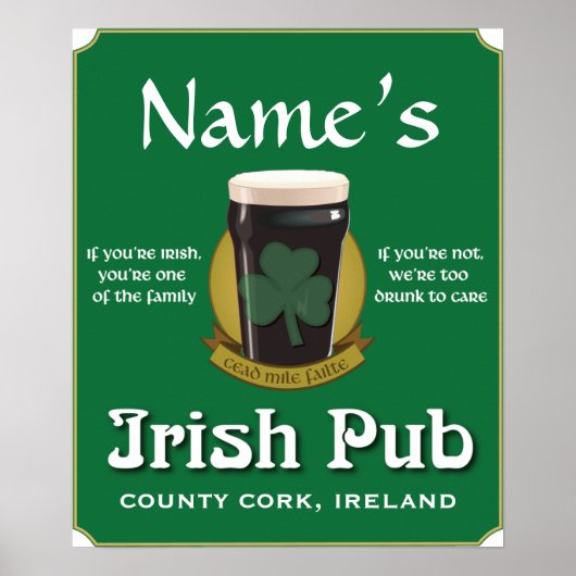 Irish Pub Poster (Vorne)