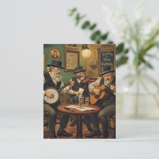 Irish Pub Postkarte (Stehend Vorderseite)
