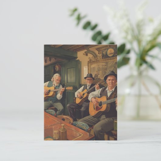 Irish Pub Postkarte (Stehend Vorderseite)