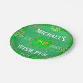 Irish Pub Schild St Patricks Bar Bier | Benutzerde Pappteller (Schrägansicht)