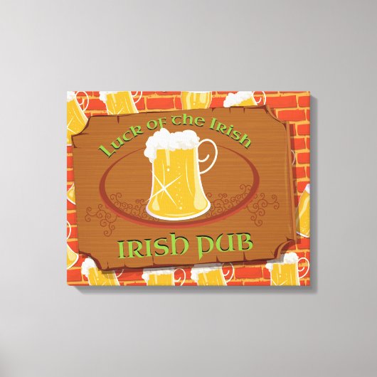 Irish Pub Sign Leinwanddruck (Vorderseite)