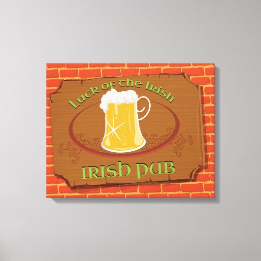 Irish Pub Sign Leinwanddruck (Vorderseite)
