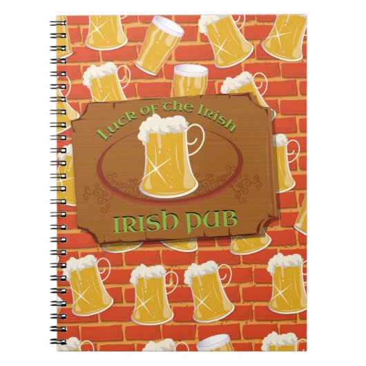 Irish Pub Sign Notizblock (Vorderseite)