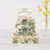 Irish Pub | St Patrick's Day Irish Blessing Karte (Gelbe Blume)
