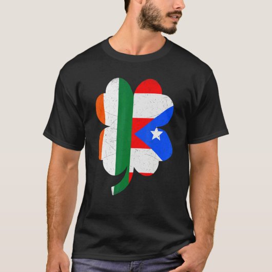 Irish Puerto Rican Flag Shamrock St Patricks Day P T-Shirt (Vorderseite)