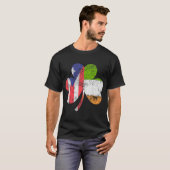 Irish Puerto Rico Flag Ireland Kleeblatt St. T-Shirt (Vorne ganz)