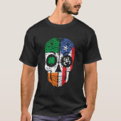 Irish Puerto Rico Flag Skull Boricua Puerto Rico T-Shirt (Vorderseite)