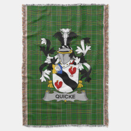 Irish Quicke Coat of Arms Familienwappen Ireland I Decke