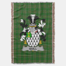 Irish Quill Coat of Arms Familienwappen Irland Decke