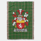 Irish Quillan oder McQuillan Coat of Arms Family C Decke (Vorderseite Vertikal)