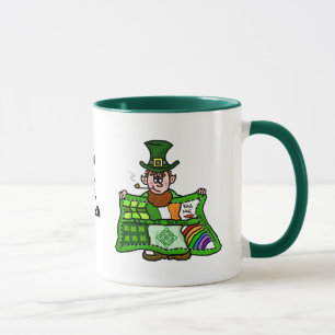 Irish Quilt & Leprechaun-Tasse mit lustigem Segen Tasse