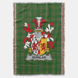 Irish Quinlan oder O_Quinlevan Coat of Arms Family Decke