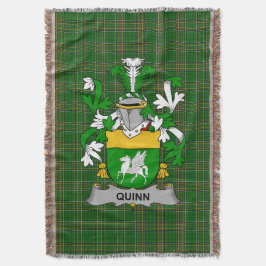 Irish Quinn oder O_Quin Coat of Arms Familienwappe Decke