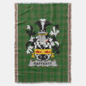 Irish Rafferty oder O_Rafferty Coat of Arms Family Decke (Vorderseite Vertikal)