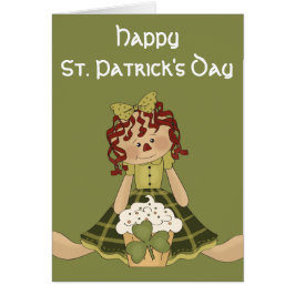 Irish RagDoll d1 Happy St. Patrick's Day Card