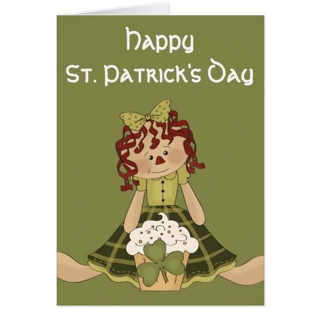 Irish RagDoll d1 Happy St. Patrick's Day Card (Vorne)