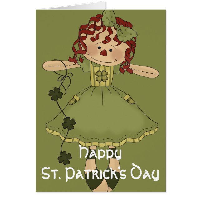 Irish RagDoll d2 Happy St. Patrick's Day Card (Vorne)