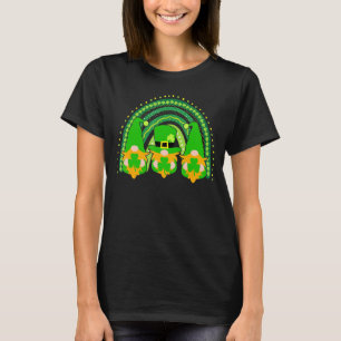 Irish Rainbow Gnome Happy St Patricks Day Funny Ga T-Shirt